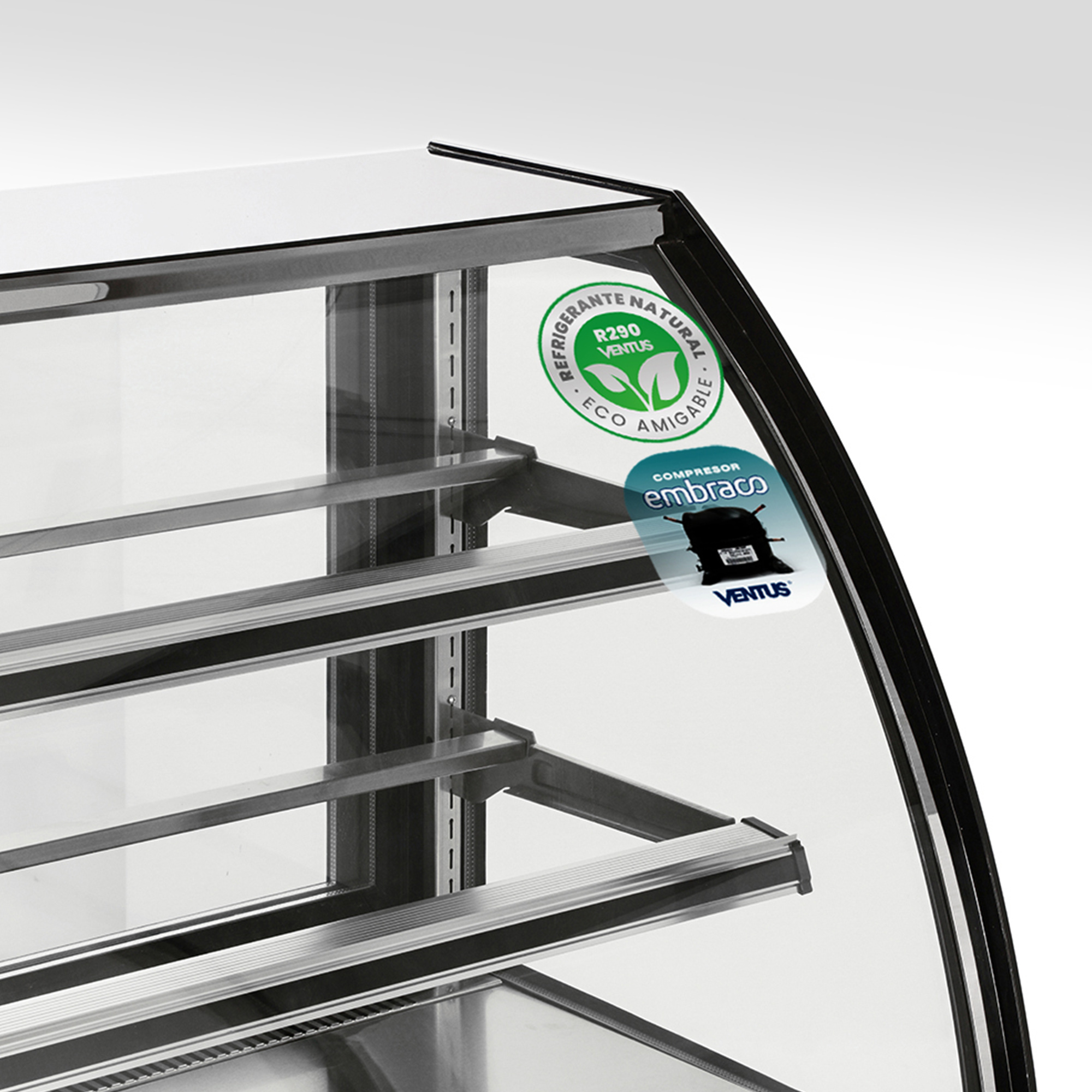 VENTUS, Vitrina Refrigerada Curva VP-1000, 1.00 m (4000143)
