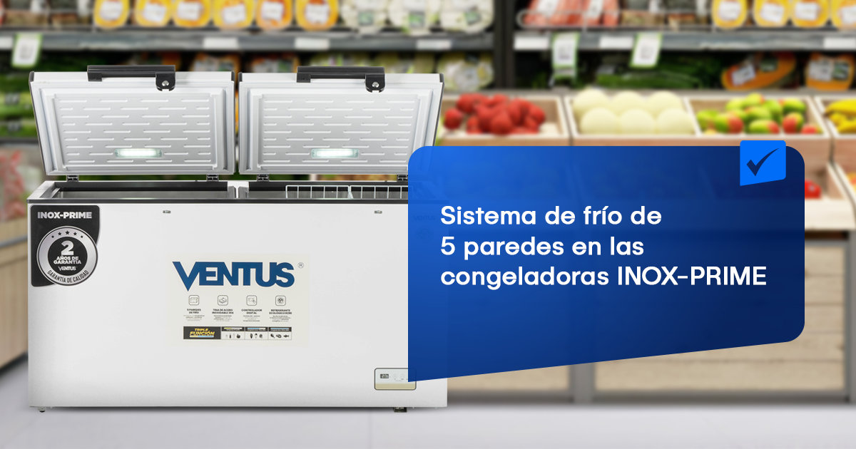 Sistema de frío de 5 paredes en las congeladoras INOX-PRIME